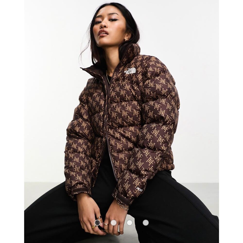 NWOT The North Face 700 Cropped Nuptse Brown Puffer Jackst Women’s XS
